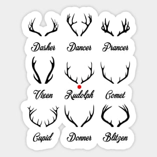 Santa's Reindeer Antlers Sticker